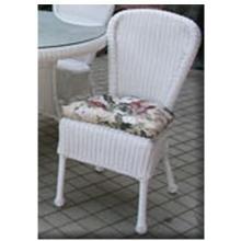 North Cape Armless Resin Wicker Dining Chair - White