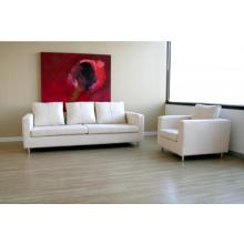 Rhisiart Microfiber 2-pcs Sofa Set In Ivory
