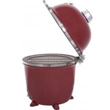 Grill Dome X-Large Infinity Series Red BBQ Kamado Charcoal Grill Side View