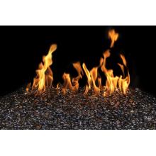 Peterson Fyre Gems 18 Inch Black Granite Fire Gem Set With Vented Propane G45 Burner - Manual Safety Pilot