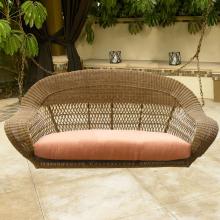 North Cape Port Royal Wicker Swing - Walnut