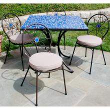 Alfresco Home Blue Martini Bubble Wrought Iron Bistro Set