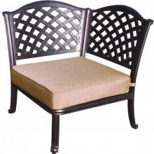 Darlee Elisabeth Cast Aluminum Sectional Center Chair With Cushions