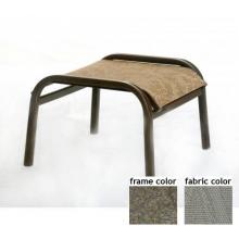 Sterling Aluminum Sling Ottoman With Scavo Bronze Frame And A0109 Fabric