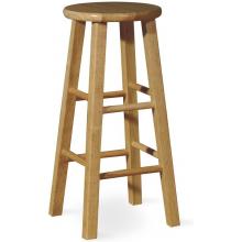 International Concepts Dining Essentials Roundtop Stool - 29 Inch - Natural - 1S01-430