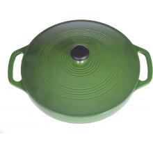Lodge Pots 3 Quart Island Spice Cast Iron Enamel Casserole Pot, Gradated Green - EC3CC53