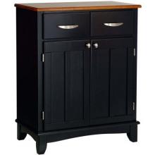 Home Styles Small Buffet Server With Wood Top - Cottage Oak/Black - 5001-0046