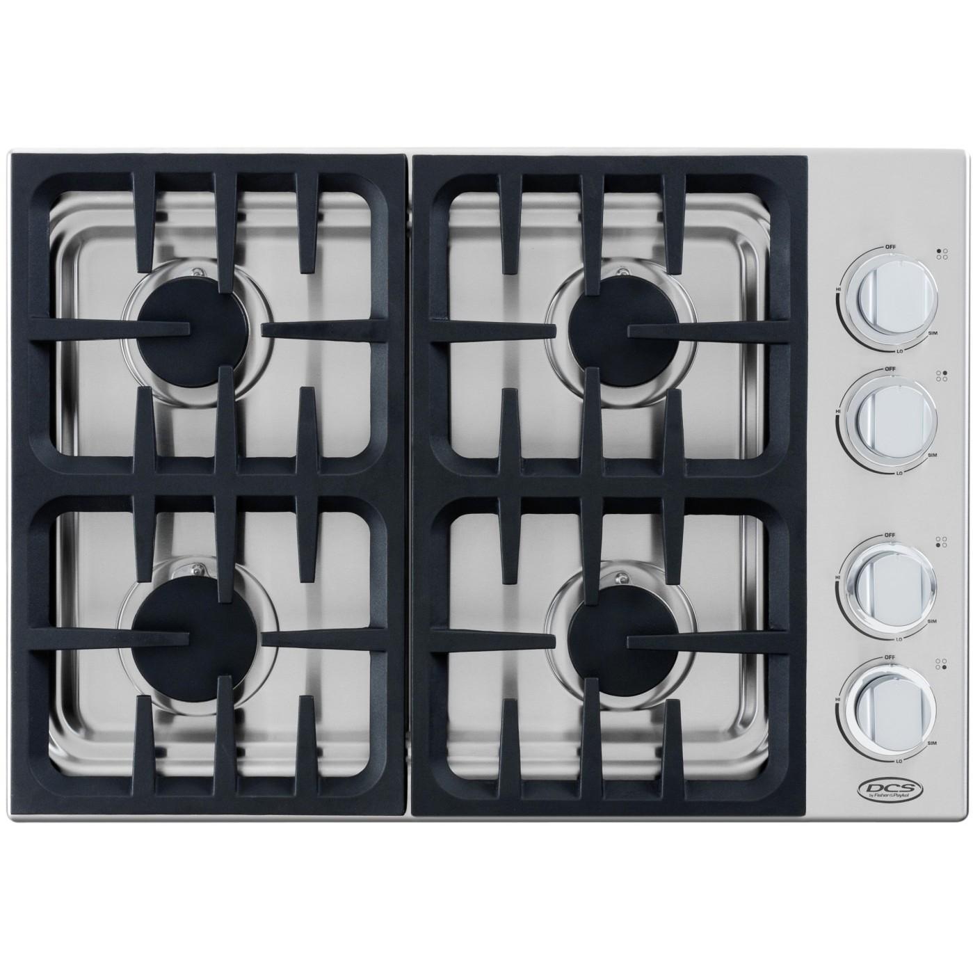 DCS 30-Inch 4-Burner Natural Gas Drop-In Cooktop By Fisher Paykel - CDU304N