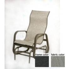 Bonaire Aluminum High Back Sling Glider With Night Sky Frame And A0109 Fabric