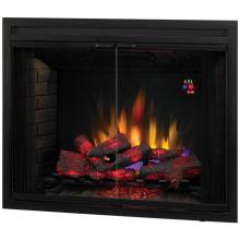 ClassicFlame 39EB500GRS Classic 39 Inch Builders Box Built-In Electric Fireplace With Swinging Doors - Black