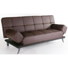 Abbyson Living Ada Leather Convertible Sofa - Dark Brown - AD-018L