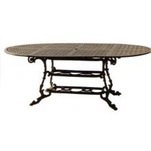 Darlee Monte Carlo Cast Aluminum Dining Table - 42 Inch X 84 Inch Oval
