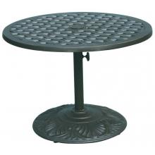 Darlee Series 30 Pedestal Cast Aluminum Outdoor Patio Tea Table - 30 Inch Round - Antique Bronze