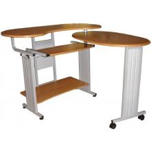 International Caravan Fold Out L-Shaped Desk (3 Level) Oak - L-128-OK