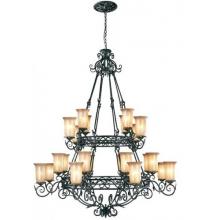 World Imports Chelsea Collection Chandelier In Wrought Iron Finish - 24 Bulbs - 51424-99