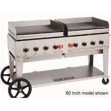Crown Verity Gas Grills 72 Inch Natural Gas Mobile Outdoor Griddle