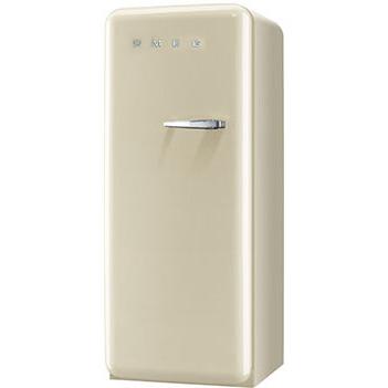 Smeg 9.22 Cu. Ft. Left Hinge Retro Style Refrigerator \/ Freezer - Cream FAB28UCRL1