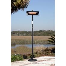 Fire Sense Patio Heaters 1500 Watt Black Powder Coated Steel Straight Pole Mounted Electric Infrared Patio Heater With PVC Cover