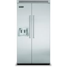 Viking VISB542D 27.1 Cu. Ft. Capacity Professional Series Built In Side By Side Integrated Refrigerator With Dispenser - Requires Custom Panel