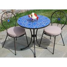 Alfresco Home Blue Martini Bubble Wrought Iron Bistro Set