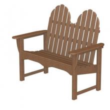Poly-Wood Recycled Plastic Wood Classic Adirondack Bench - 48 Inches
