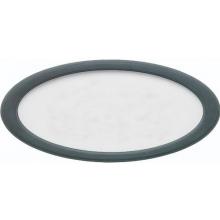 HouseMark Series Large Oval Address Plaque - White W/ Verde Brass