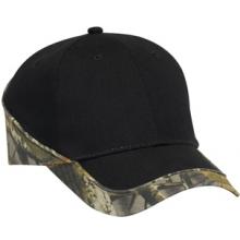 Otto Cap Camo Piping Design Brushed Cotton Twill Low Profile Pro-Style Cap Blk/Blk/D.Kha/Char