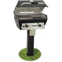 Broilmaster R3N Infrared Grill On Black In-Ground Post