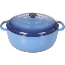 Lodge Dutch Ovens 7.5 Qt. 12 Diameter Cast Iron Enamel Dutch Oven, Gradated Blue EC7D33 - EC7D33