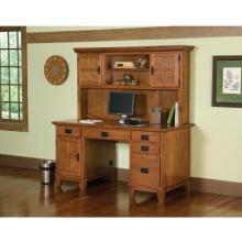 Home Styles Arts And Crafts Pedestal Desk With Hutch - Cottage Oak - 5180-184