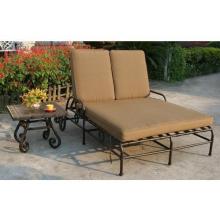 Darlee Malibu Double Aluminum Chaise Lounge Set With Cushions