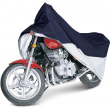 Classic Accessories MotoGear Motorcycle Cover - Blue/Silver - Large