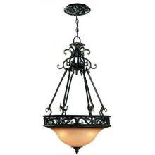 World Imports Chelsea Collection Hanging Globe Fixture In Wrought Iron Finish - 3 Bulbs - 5133-99