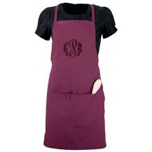 Augusta Waiter Apron With Pockets - Maroon