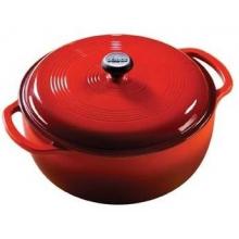 Lodge Dutch Ovens 7.5 Qt. 12 Diameter Cast Iron Enamel Dutch Oven, Gradated Red EC7D43 - EC7D43