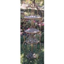 International Caravan Cast Iron 4-Tier Folding Corner Shelf - Rust - XF54251-RST