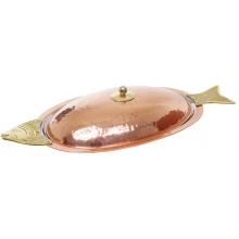 Old Dutch Solid Copper Covered Fish Platter