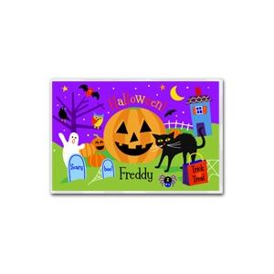 Olive Kids Personalized Laminate Placemat - Halloween Pumpkinfest