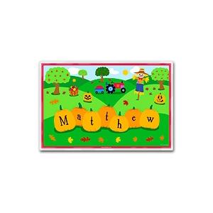 Olive Kids Personalized Laminate Placemat - Fall