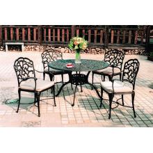 Darlee Catalina Cast Aluminum Outdoor Patio Table Set With Cushions - 48 Inch Round - Antique Bronze