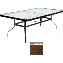 Suncoast 42 X 84 Inch Oval Dining Patterned Aluminum Wave Table - Cabernet