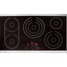 LG Cooktops 36 Inch With SmoothTouch Controls Radiant Cooktop - LCE3681ST