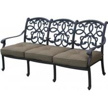 Darlee Santa Monica Cast Aluminum Sofa With Cushions