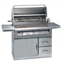 Alfresco Gas Grills LX2 42 Inch Propane Gas Grill With Sear Zone And Rotisserie On Refrigerated Cart