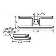 Stainless Steel H Twin, Centered, 2.25 Inch Offset Burner 11002-77202