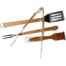 Deluxe Stainless Steel BBQ Tool Set - 4-Piece