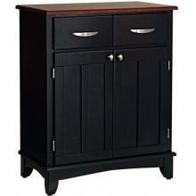Home Styles Small Buffet Server With Wood Top - Medium Cherry/Black - 5001-0042