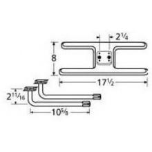 Stainless Steel H Twin, Centered, 2.25 Inch Offset Burner 10902-71102