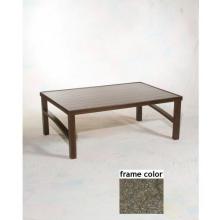Keys 32 X 48 Inch Aluminum Rectangle Cocktail Table - Aluminum Plank-Wood Pattern With Scavo Bronze Frame