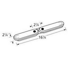 Stainless Steel Oval Twin, Centered, 2.25 Inch Offset Burner Head 11512